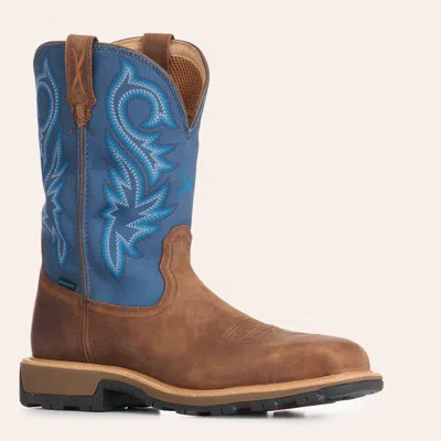 Twisted X Men's Ultralite X Brown & Blue Wide Square Composite Toe Work Boots