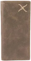 Twisted X Men's Wallet Bomber Leather Wallet In Brown Bomber In Multi