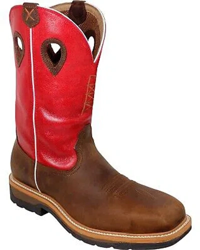 Pre-owned Twisted X Men's Waterproof Lite Western Work Boot - Composite Toe - Mlccw01 In Distressed