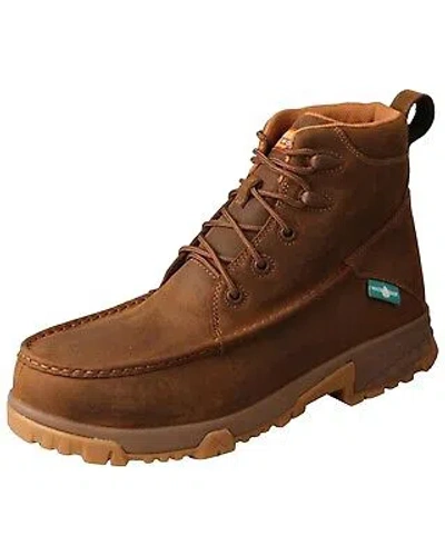 Pre-owned Twisted X Men's Waterproof Work Boot - Nano Composite Toe - Mxcnw01 In Brown