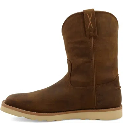 Twisted X Men's Wedge Sole Work Boots In Brown In Black