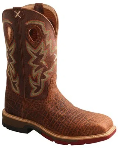 Pre-owned Twisted X Men's Western Work Boot - Composite Toe - Mxbn001 In Brown