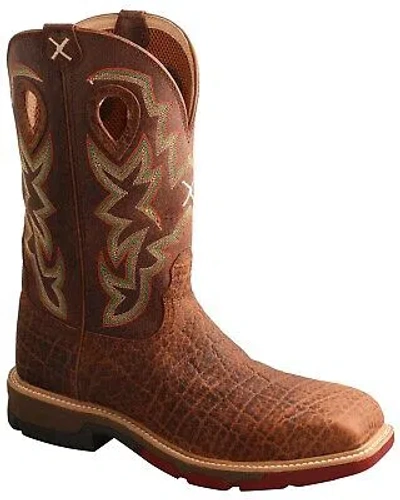 Pre-owned Twisted X Men's Western Work Boot - Soft Toe - Mxb0004 11 D In Brown