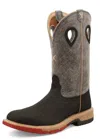 Twisted X Men's Western Work Boot In Charcoal Grey In Multi