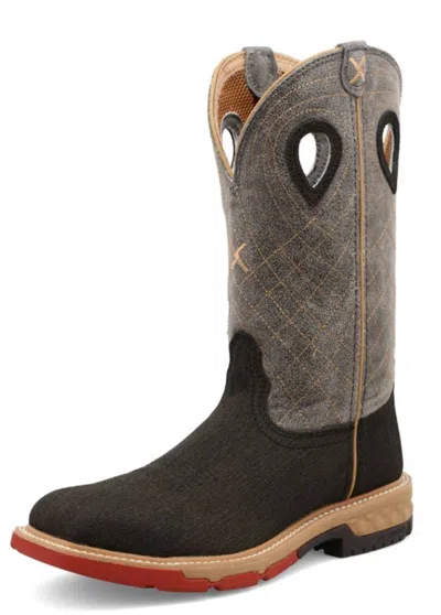 Twisted X Men's Western Work Boot In Charcoal Grey In Multi