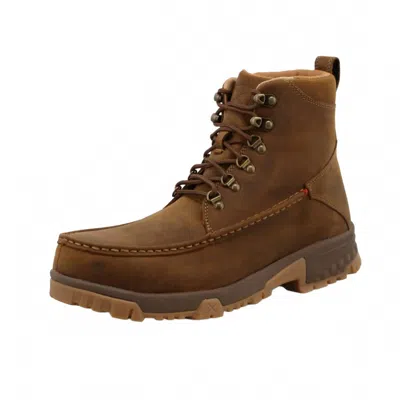 Twisted X Men's Work Boot In Distressed Saddle In Brown