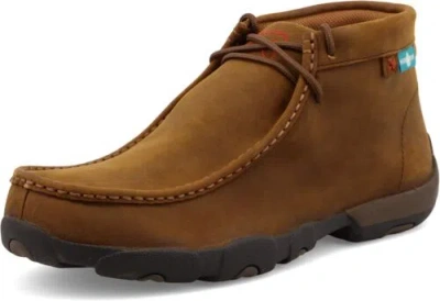 Pre-owned Twisted X Men's Work Chukka Driving In Waterproof Distressed Saddle
