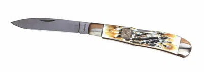 Twisted X Stylish Knife In Bone In Multi