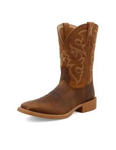 Pre-owned Twisted X Western Boots Mens 11" Shaft Saddle Rustic Orange Mxtr005