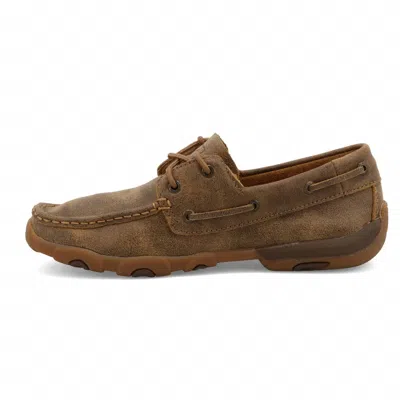 Twisted X Women's Boat Driving Moc Shoe In Bomber In Brown