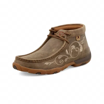 Twisted X Women's Chukka Driving Moc Shoes In Bomber In Brown