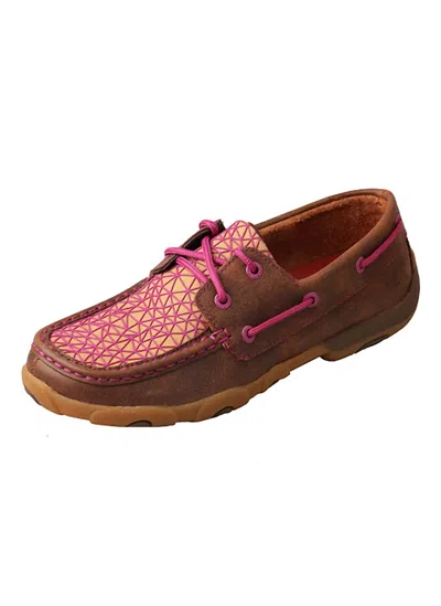 Twisted X Women's Driving Moccasin In Bomber/purple In Brown