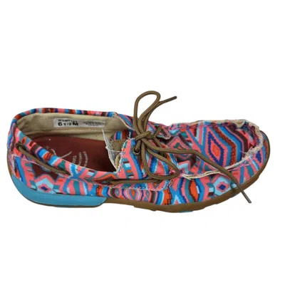 Twisted X Women's Driving Moccasins In Bright Pink Multi