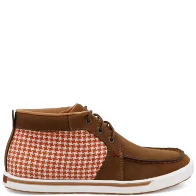 Twisted X Women's Kicks Distressed Casual Shoes In Saddle Brown/orange