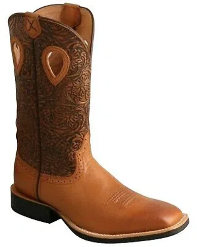 Pre-owned Twisted X Women's Ruff Stock Western Performance Boot Broad Square Toe - Wrs0035 In Brown