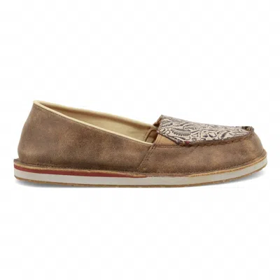Twisted X Women's Slip-on Loafer In Bomber & Light Taupe In Multi