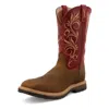 Twisted X Women's Steel-toe Pull-on Work Boot In Latigo/red
