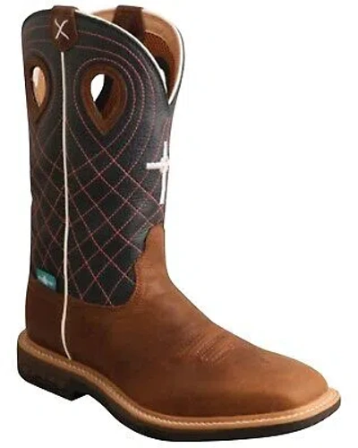 Pre-owned Twisted X Women's Waterproof Western Work Boot - Alloy Toe - Wxbaw01 In Brown