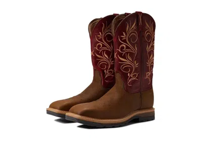 Twisted X Work Wlcs003 Women's Shoes Distressed Latigo/red: 6 B - Medium In Brown