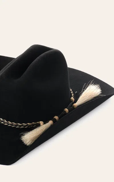 Twister Double S Men's Black And Natural Braided Hatband In Multi