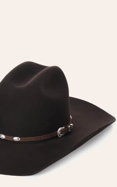 Twister M & F Western Brown With Silver Oval Conchos Leather Hatband