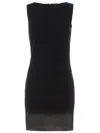 Twisty Parallel Universe Textured Hem Shift Dress In Black