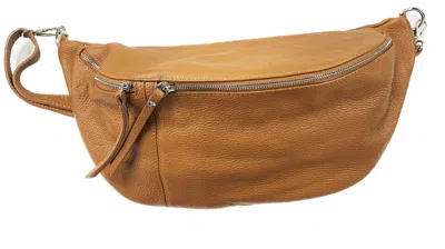 Two Amicis Hands Free Big Papa Sling Bag In Camel In Brown