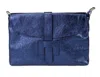 Two Amicis Metallic Clutch In Metallic Blue In Blue