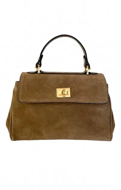 Two Amicis Women's Moody Small Suede Bag In Taupe In Brown