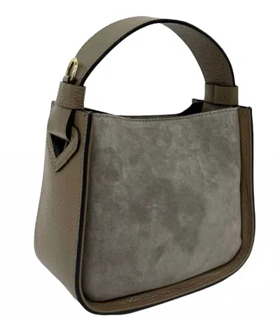 Two Amicis Women's Night Out Suede Bag In Taupe In Gray