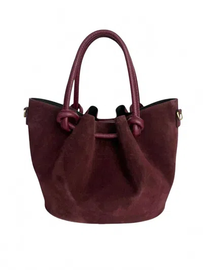 Two Amicis Women's Rico Suede Bag In Bordeaux In Blue