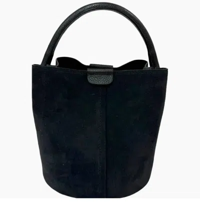 Two Amicis Women Suede Bucket Bag In Black