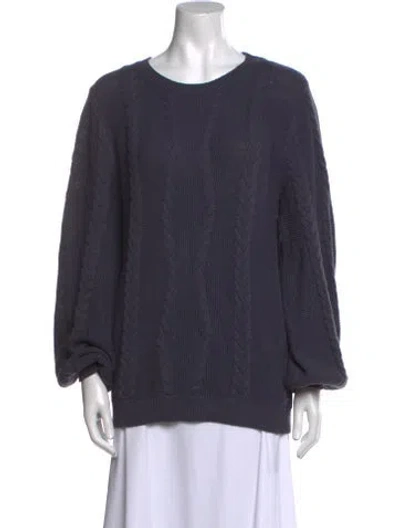 Pre-owned Two Bees Cashmere Scoop Neck Sweater In Gray