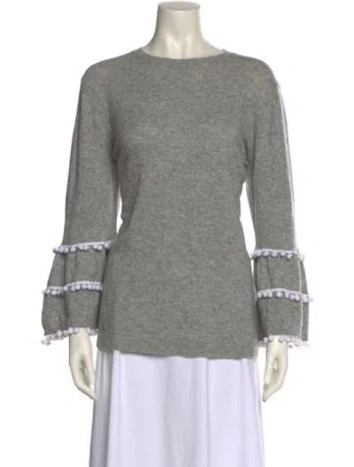 Pre-owned Two Bees Cashmere Wool Bateau Neckline Sweater In Gray