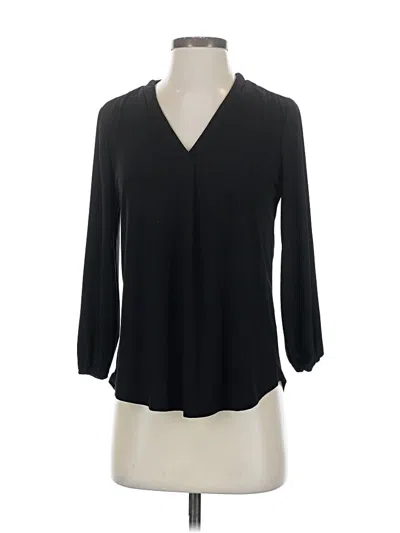 Pre-owned Two By Vince Camuto 3/4 Sleeve Blouse In Black