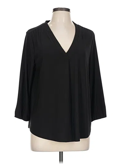 Pre-owned Two By Vince Camuto 3/4 Sleeve Blouse In Black