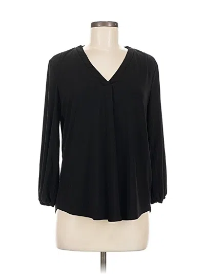 Pre-owned Two By Vince Camuto 3/4 Sleeve Blouse In Black