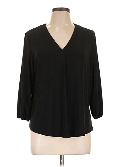 Pre-owned Two By Vince Camuto 3/4 Sleeve Blouse In Black