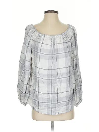 Pre-owned Two By Vince Camuto 3/4 Sleeve Blouse In Gray