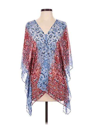 Pre-owned Two By Vince Camuto 3/4 Sleeve Blouse In Red