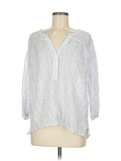 Pre-owned Two By Vince Camuto 3/4 Sleeve Blouse In Silver