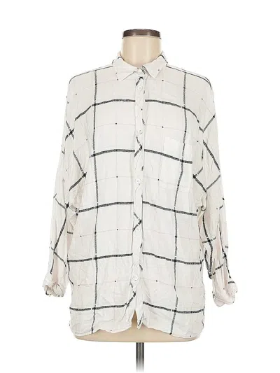 Pre-owned Two By Vince Camuto 3/4 Sleeve Blouse In White