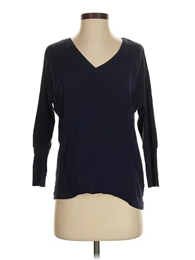 Pre-owned Two By Vince Camuto 3/4 Sleeve Top Blue V Neck Tops