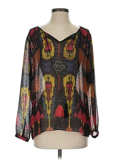 Pre-owned Two By Vince Camuto 3/4 Sleeve T-shirt In Black