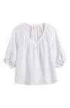 Two By Vince Camuto Cotton Gauze Puff Sleeve Top