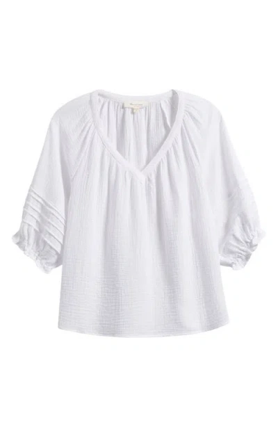 Two By Vince Camuto Cotton Gauze Puff Sleeve Top
