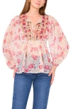 Two By Vince Camuto Floral Peasant Top