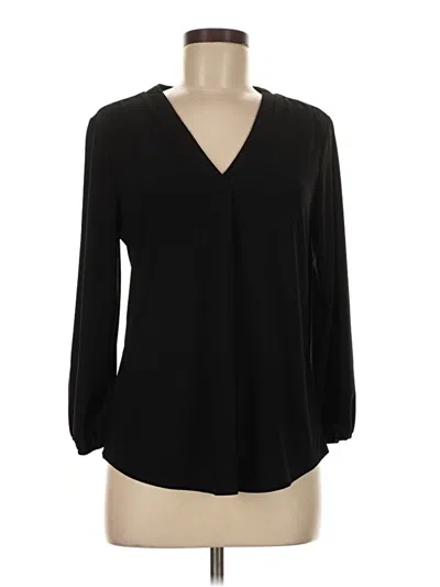 Pre-owned Two By Vince Camuto Long Sleeve Blouse In Black