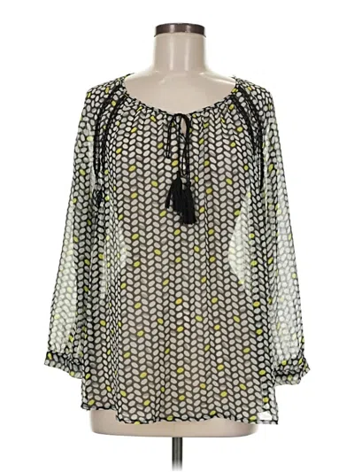 Pre-owned Two By Vince Camuto Long Sleeve Blouse In Green