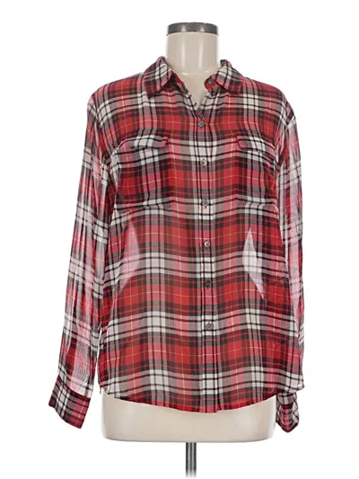 Pre-owned Two By Vince Camuto Long Sleeve Blouse In Red